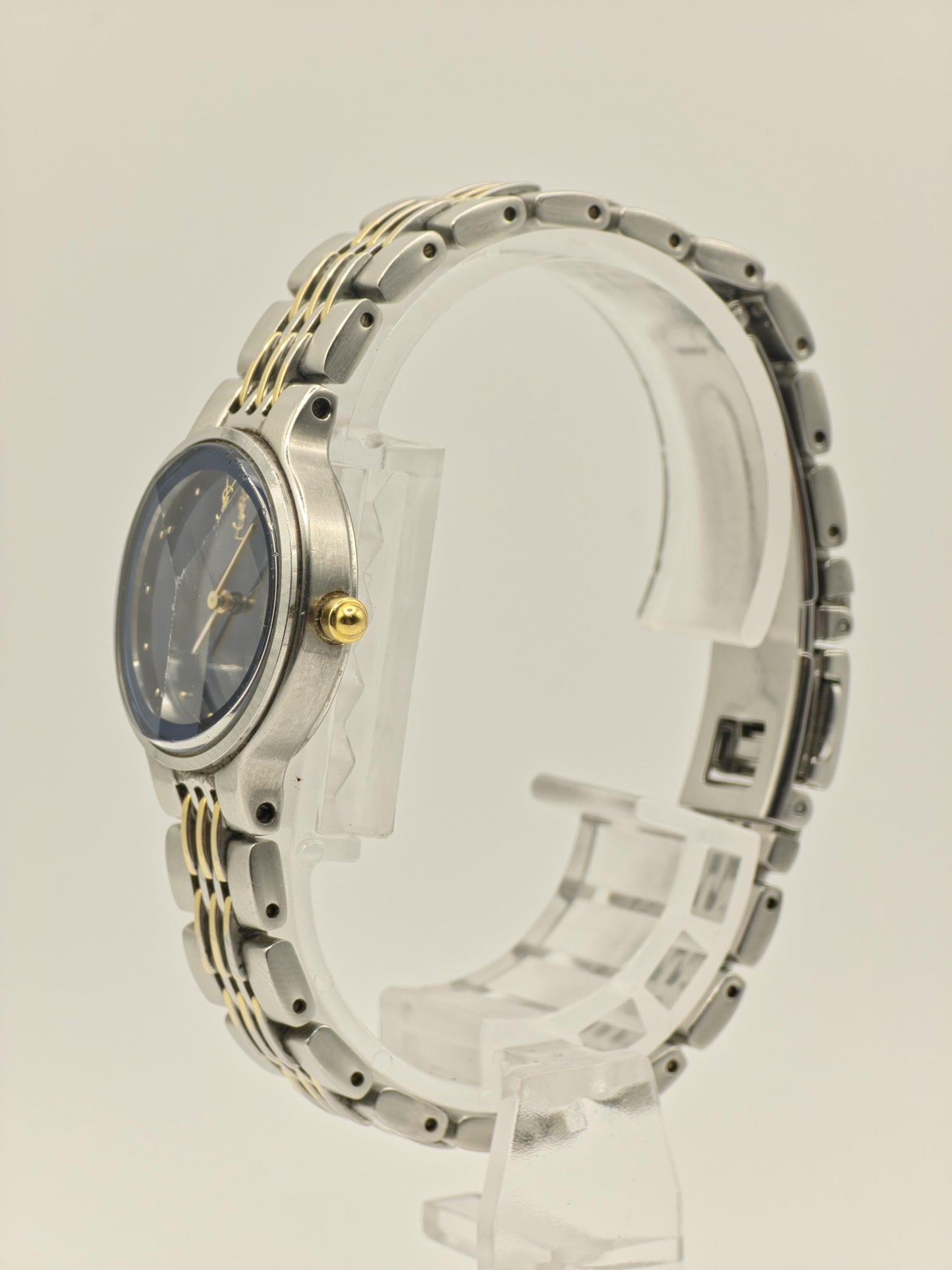 YSL Yves Saint Laurent Quartz Women’s Watch Black Dial Two-Tone Bracelet Ref. 7N0050 | - 89
