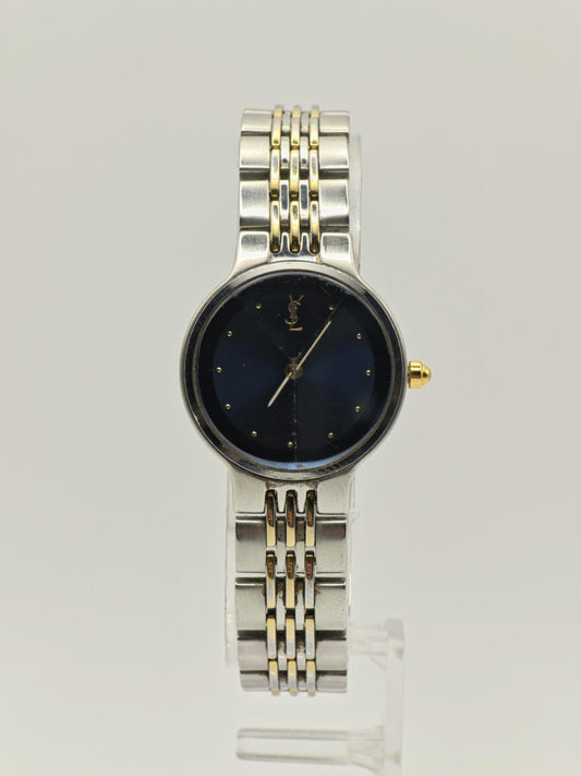 YSL Yves Saint Laurent Quartz Women’s Watch Black Dial Two-Tone Bracelet Ref. 7N0050 | - 89