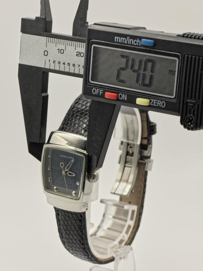Hamilton Quartz Square Women Watch Black Dial Leather Strap Ref. 6329 | - 90