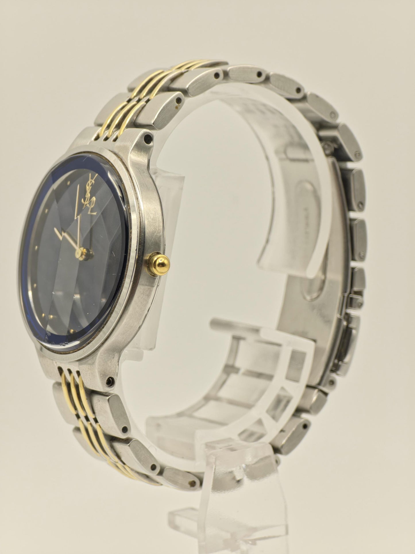 YSL Yves Saint Laurent Quartz Men’s Watch Blue Dial Two Tone Bracelet Ref. 960311 | - 91