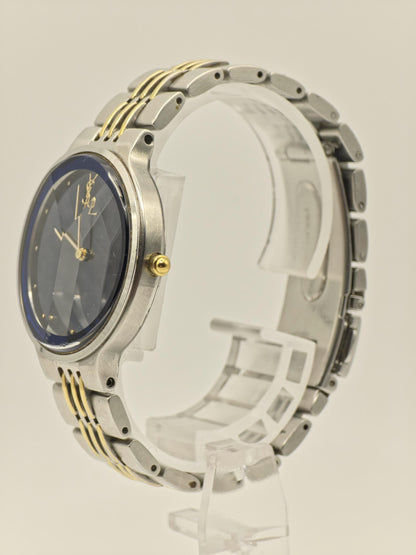YSL Yves Saint Laurent Quartz Men’s Watch Blue Dial Two Tone Bracelet Ref. 960311 | - 91