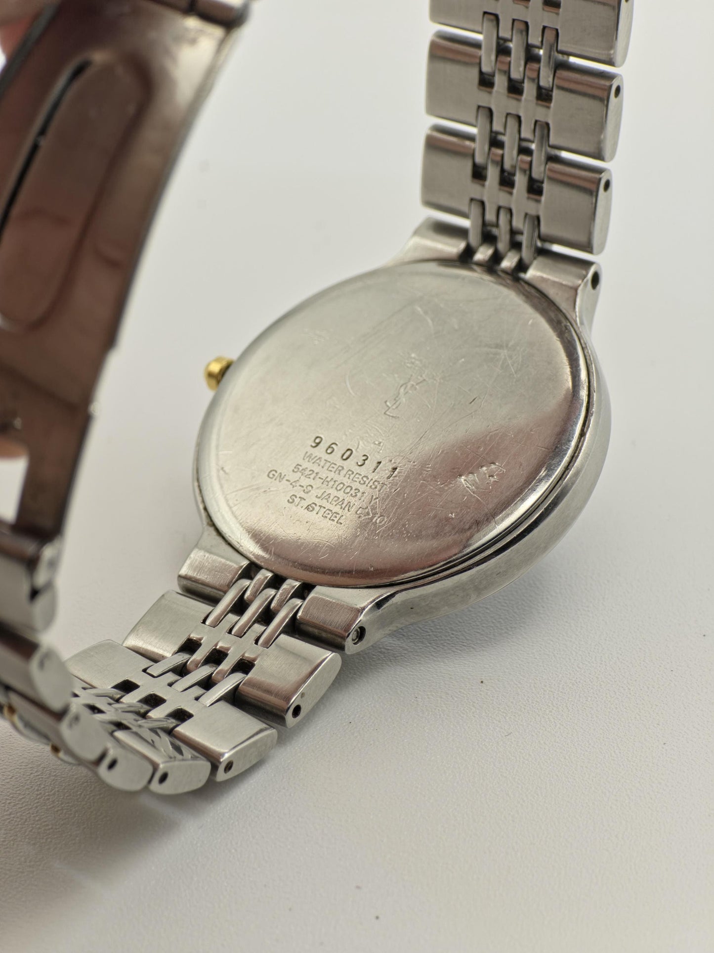 YSL Yves Saint Laurent Quartz Men’s Watch Blue Dial Two Tone Bracelet Ref. 960311 | - 91