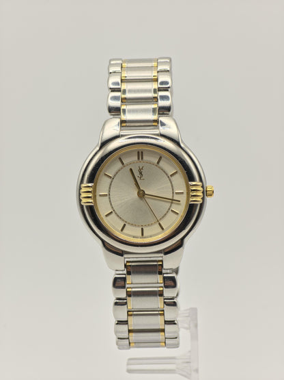 YSL Quartz Unisex Watch Silver Dial Two-Tone Bracelet Ref. 650113 | - 93