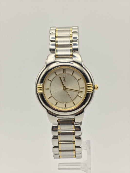 YSL Quartz Unisex Watch Silver Dial Two-Tone Bracelet Ref. 650113 | - 93