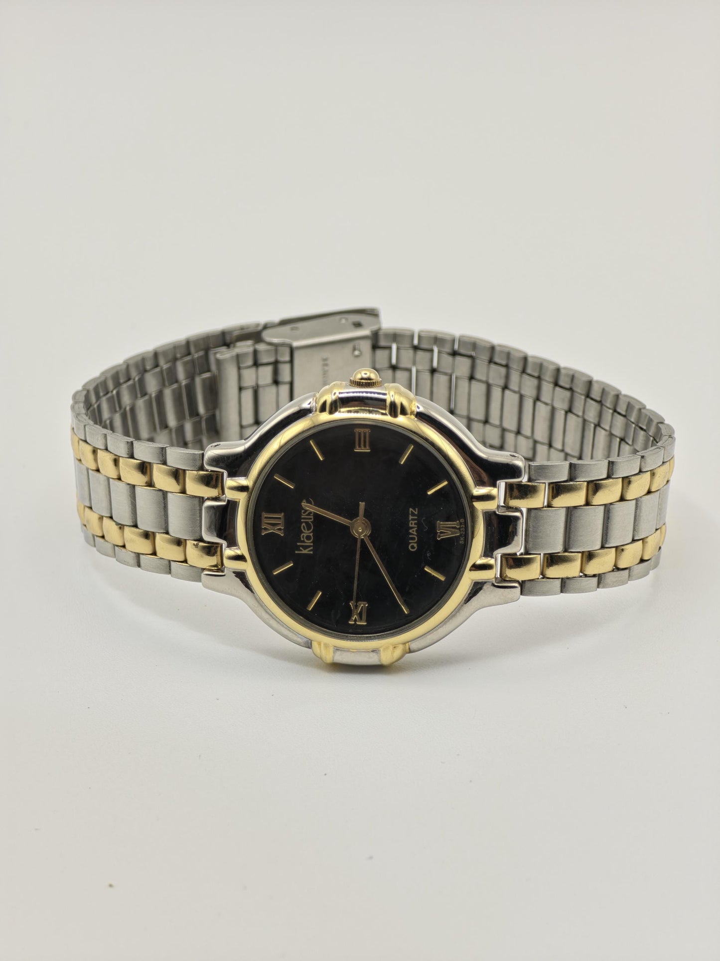 Klaeuse Men’s Quartz Watch Two-Tone Stainless Steel Bracelet Black Dial Ref. SK-233-D | - 95