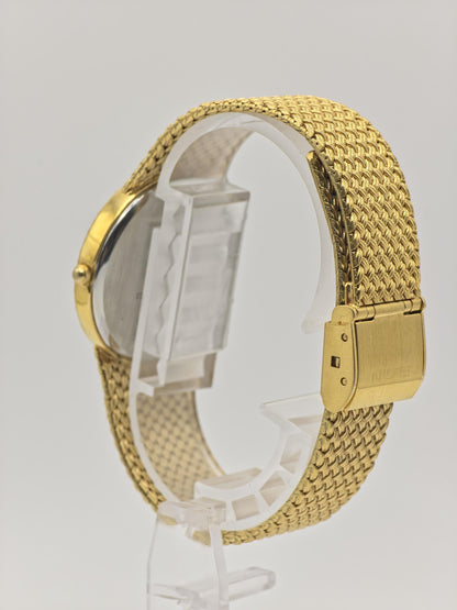 Vintage Elgin FK278 Quartz Gold Tone Unisex Watch Swiss Movement Textured Dial Japan - 2