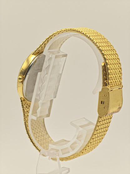 Vintage Elgin FK278 Quartz Gold Tone Unisex Watch Swiss Movement Textured Gold Dial Japan - 5