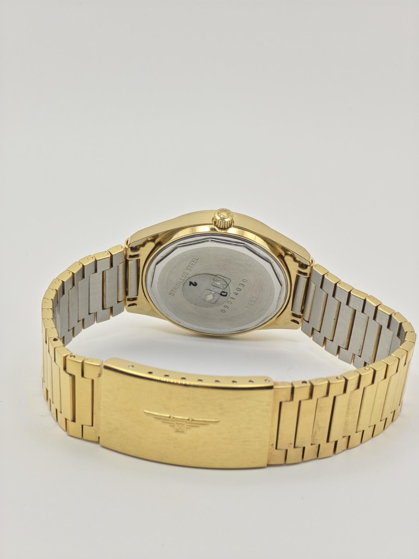 Vintage Longines Automatic Gold Tone Watch Date Display Swiss Made Classic Bracelet - 13