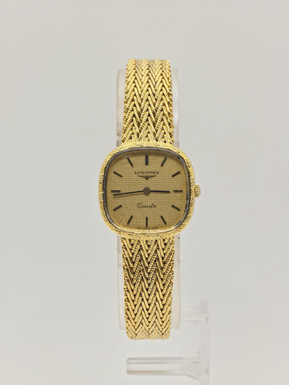 Vintage Longines Quartz Ladies Watch Gold Tone Swiss Made Elegant Bracelet Style - 15