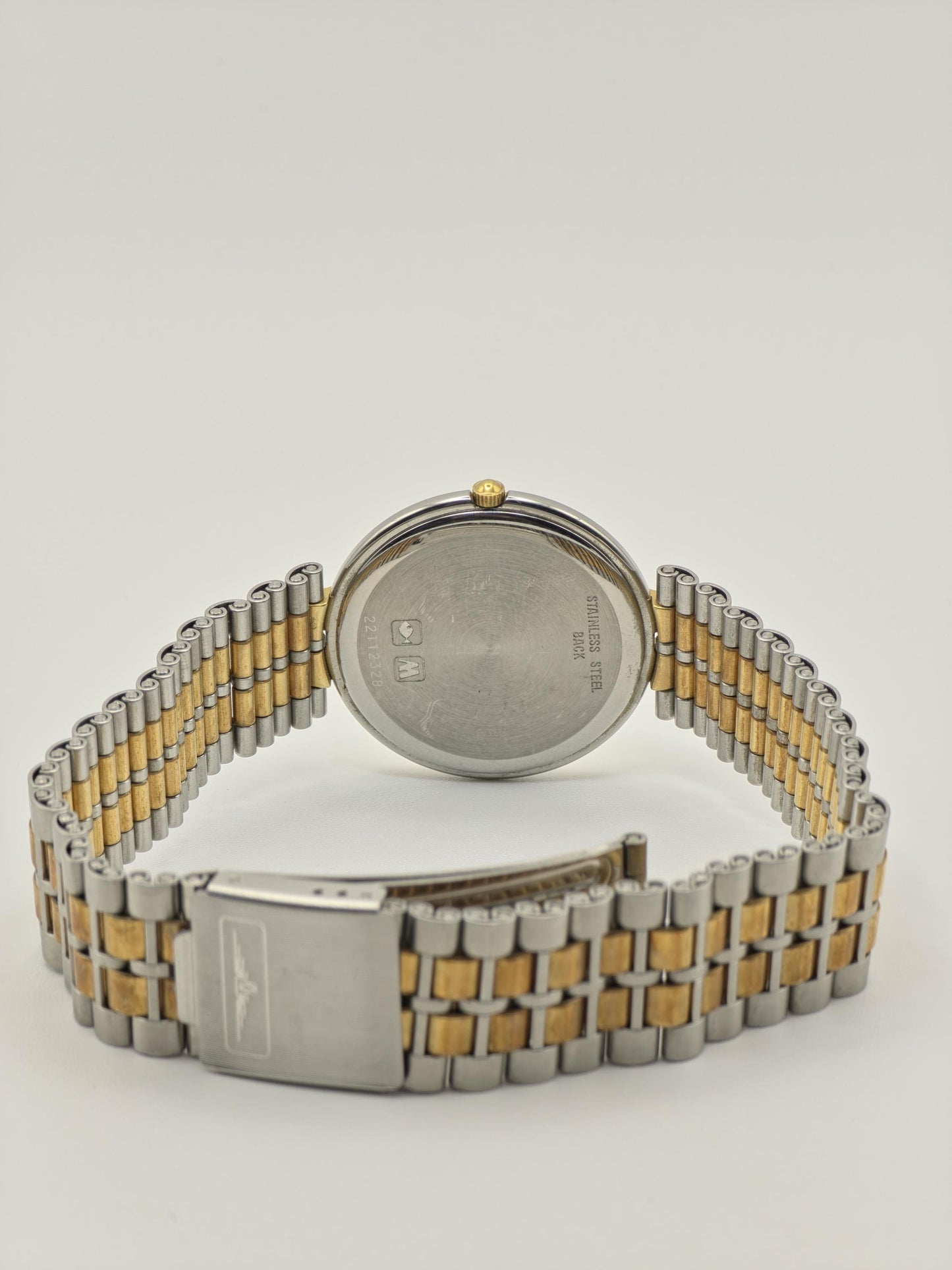 Vintage Longines Quartz Two Tone Watch Swiss Made Date Classic Unisex Bracelet - 18