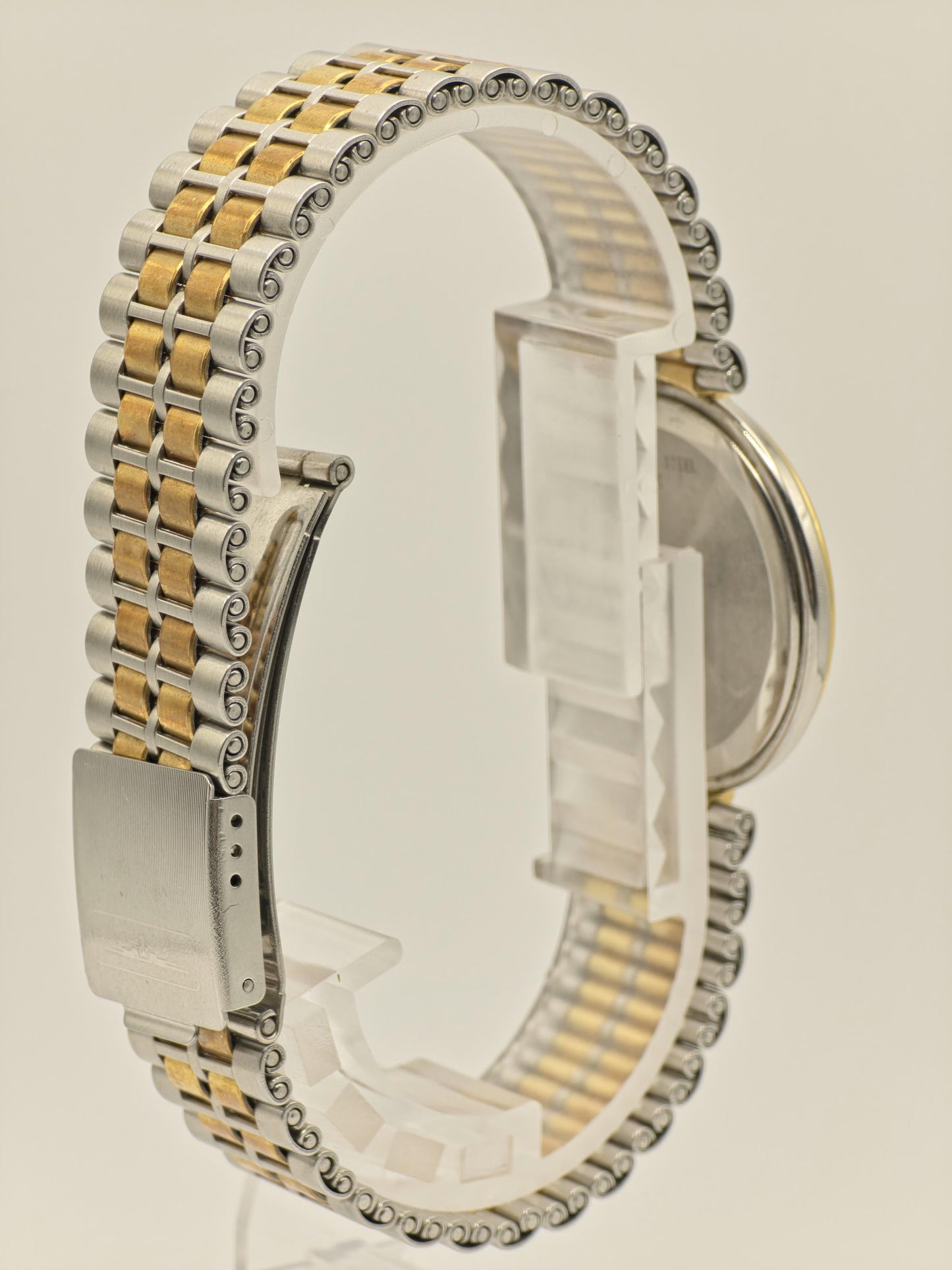 Vintage Longines Quartz Two Tone Watch Swiss Made Date Classic Unisex Bracelet - 18