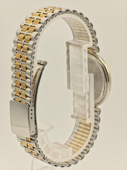 Vintage Longines Quartz Two Tone Watch Swiss Made Date Classic Unisex Bracelet - 18