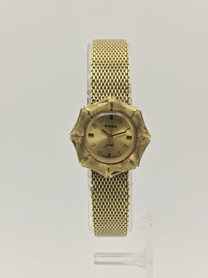 Rado Jade Vintage Gold Tone Women Watch | Swiss Made | Quartz | Mesh Bracelet | Ref. 5527 | - 21