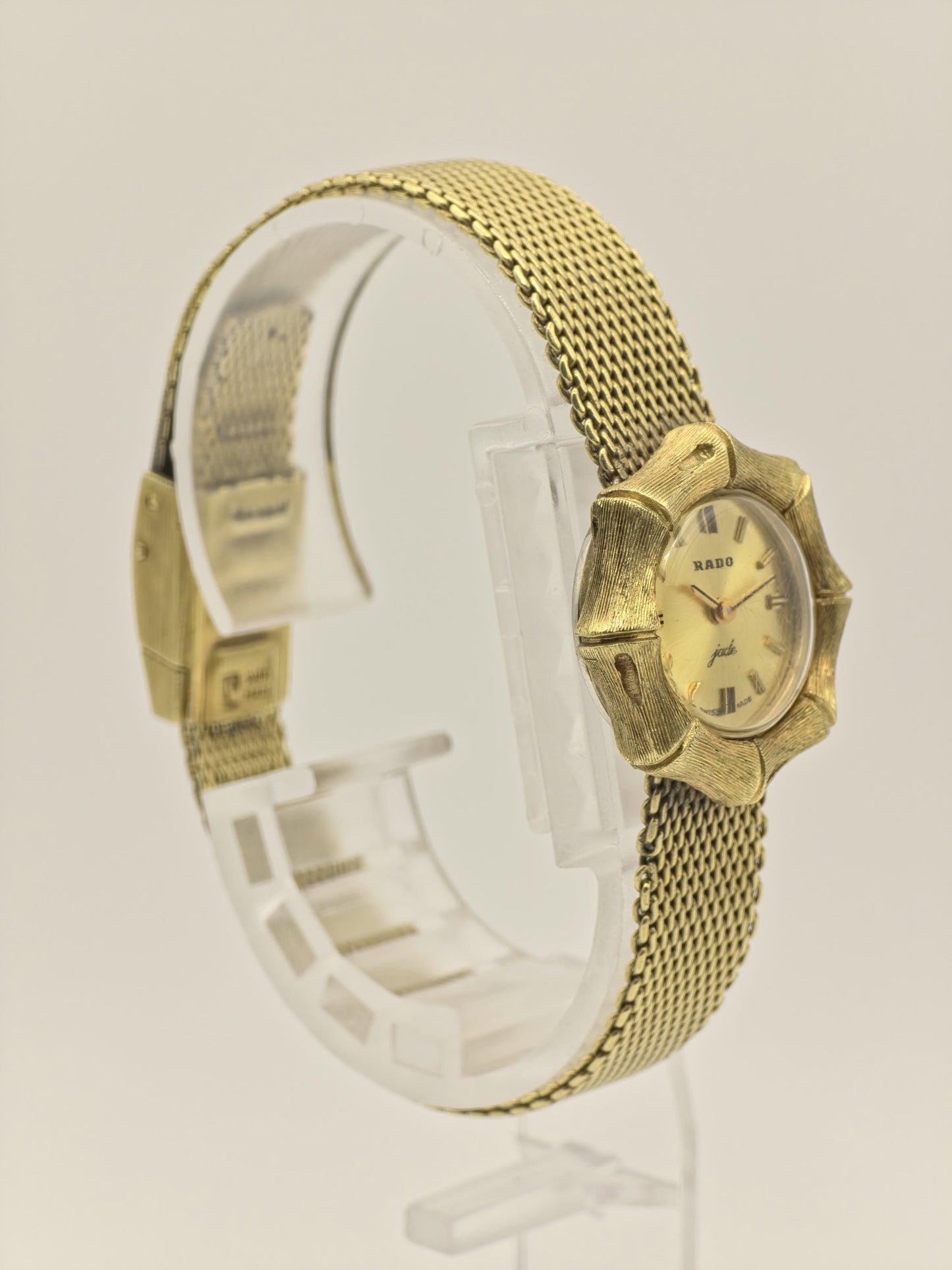 Rado Jade Vintage Gold Tone Women Watch | Swiss Made | Quartz | Mesh Bracelet | Ref. 5527 | - 21