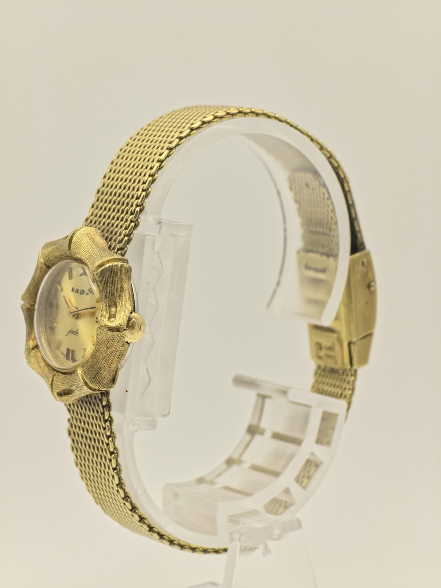 Rado Jade Vintage Gold Tone Women Watch | Swiss Made | Quartz | Mesh Bracelet | Ref. 5527 | - 21
