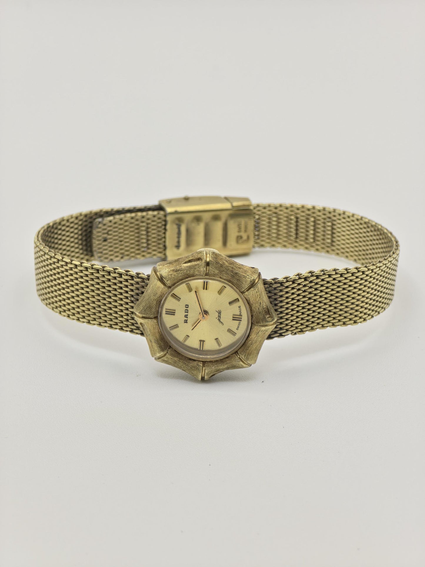 Rado Jade Vintage Gold Tone Women Watch | Swiss Made | Quartz | Mesh Bracelet | Ref. 5527 | - 21
