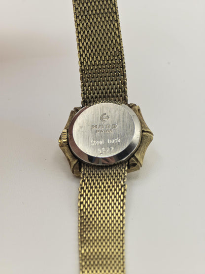 Rado Jade Vintage Gold Tone Women Watch | Swiss Made | Quartz | Mesh Bracelet | Ref. 5527 | - 21