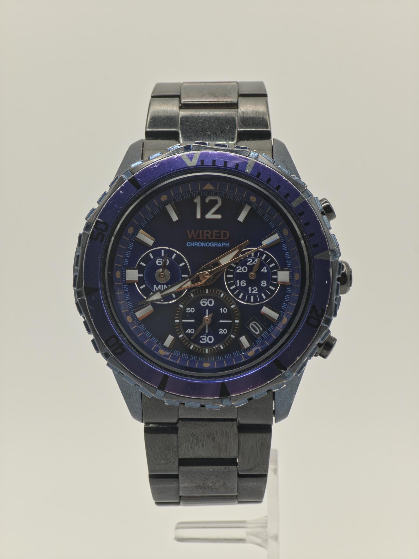 Wired Chronograph Men’s Watch Blue Dial Stainless Steel Bracelet Ref. 385152 | - 97