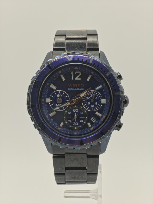 Wired Chronograph Men’s Watch Blue Dial Stainless Steel Bracelet Ref. 385152 | - 97
