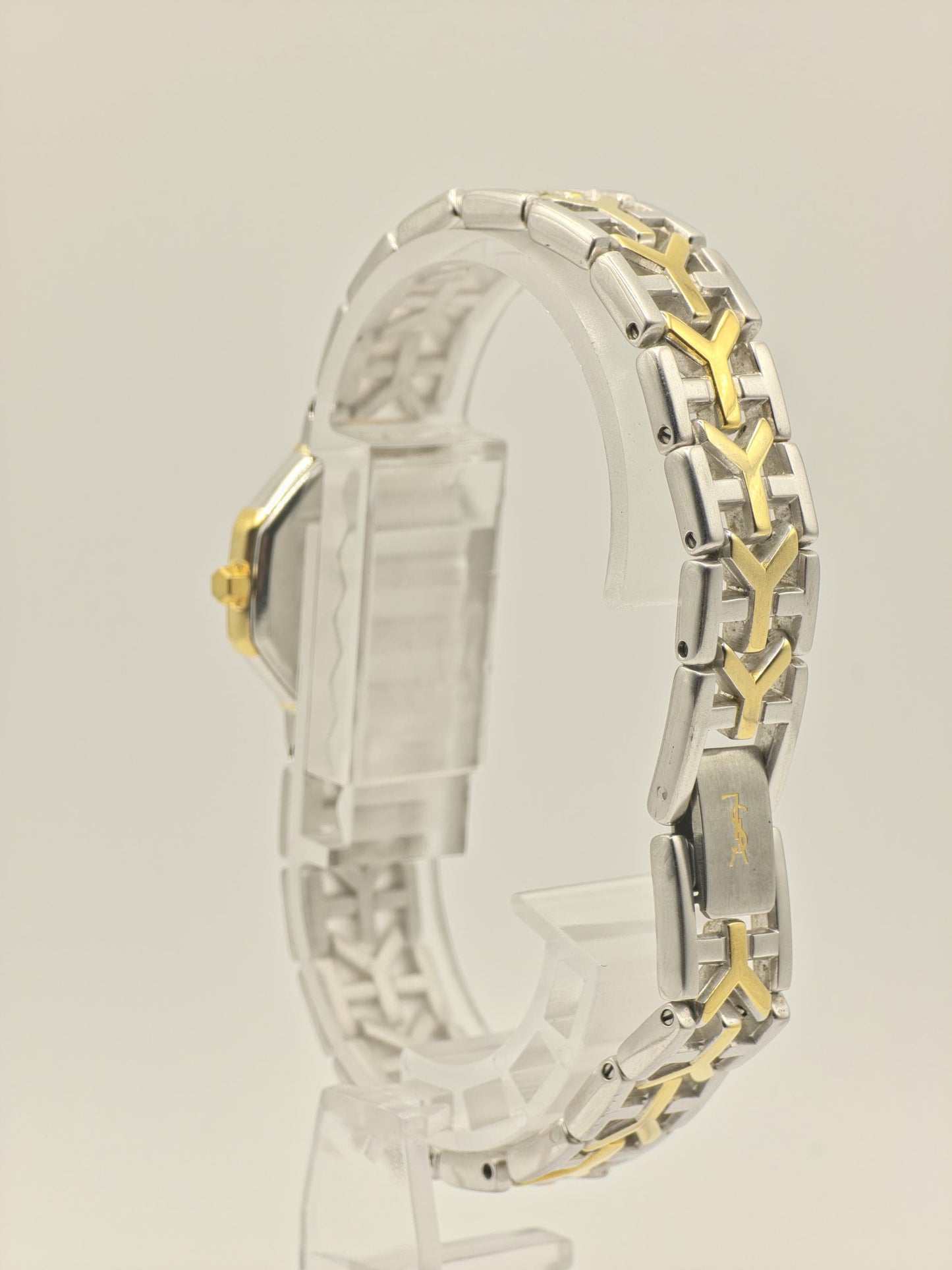 YSL Women’s Quartz Watch Octagonal Case Two-Tone Stainless Steel Bracelet White Dial Ref. 2200-226313YO | - 101