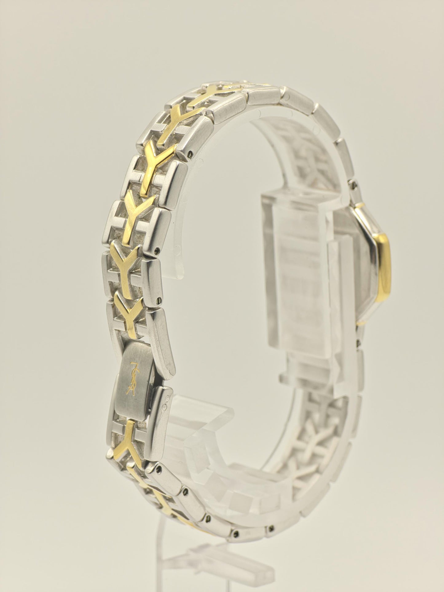 YSL Women’s Quartz Watch Octagonal Case Two-Tone Stainless Steel Bracelet White Dial Ref. 2200-226313YO | - 101