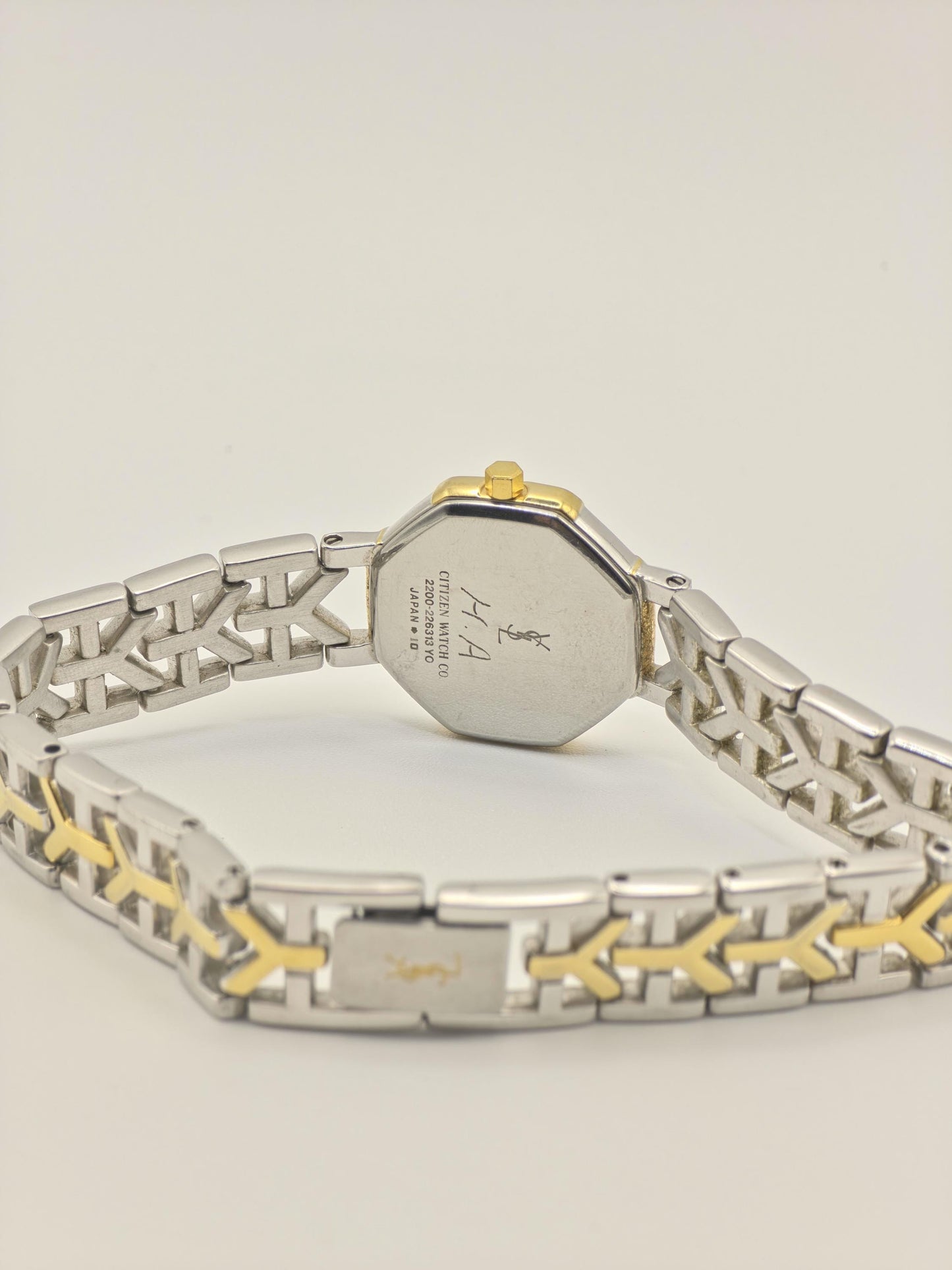 YSL Women’s Quartz Watch Octagonal Case Two-Tone Stainless Steel Bracelet White Dial Ref. 2200-226313YO | - 101