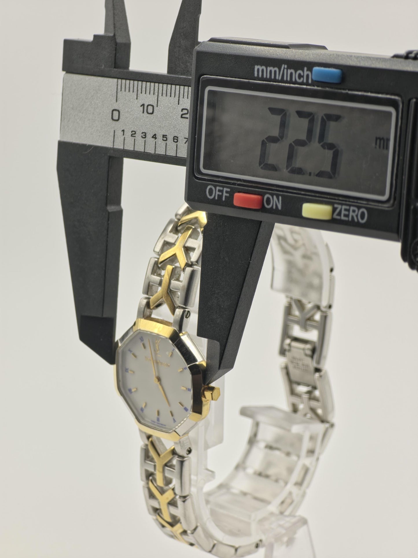 YSL Women’s Quartz Watch Octagonal Case Two-Tone Stainless Steel Bracelet White Dial Ref. 2200-226313YO | - 101