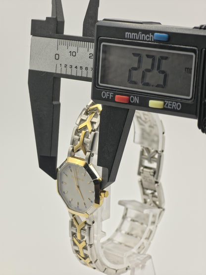 YSL Women’s Quartz Watch Octagonal Case Two-Tone Stainless Steel Bracelet White Dial Ref. 2200-226313YO | - 101