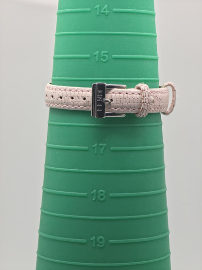Fendi 003-2700L-763 Women Swiss Quartz Watch Pink Leather Strap Silver Dial Vintage Authentic | - 24