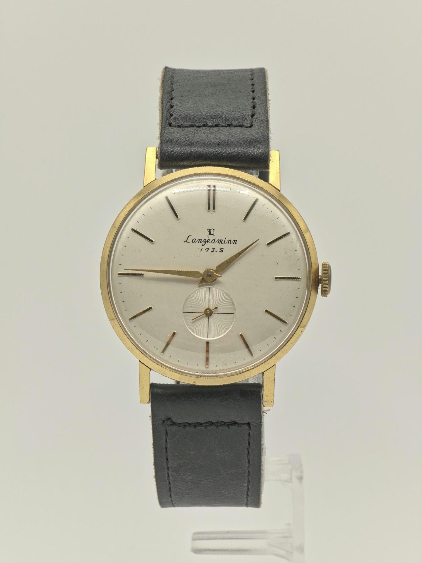 Vintage Lanzeaminn 17 Jewels Mechanical Men’s Watch Gold Super Plated Classic Dress Watch | - 26