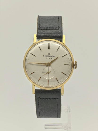 Vintage Lanzeaminn 17 Jewels Mechanical Men’s Watch Gold Super Plated Classic Dress Watch | - 26