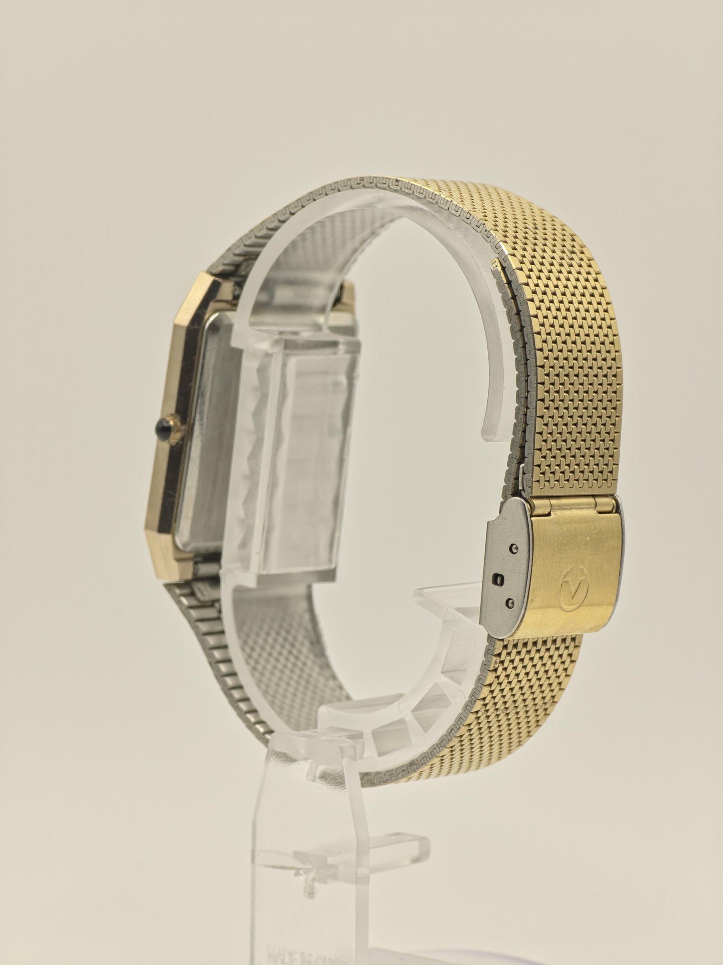 Vintage Aureole SW-E206 Quartz Men’s Watch Gold Tone Square Case Swiss Made Classic Dress Watch | - 27