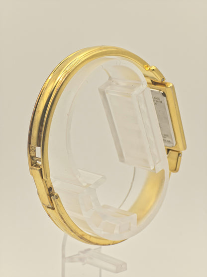 Givenchy Women Quartz Watch Gold Tone Bracelet Black Dial Diamonds | - 104