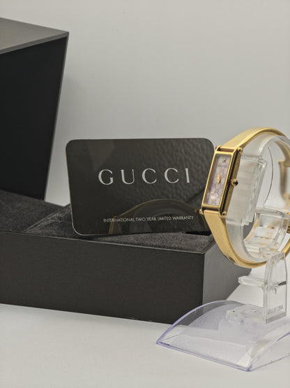 Gucci 1500L Women’s Swiss Quartz Watch Gold Tone Pink GG Dial | - 107