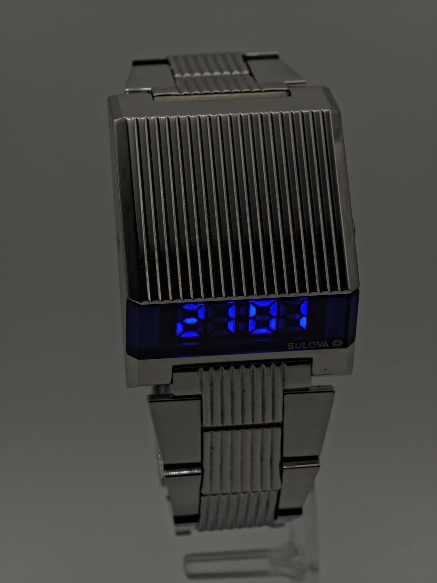 Bulova Computron Men’s Digital Watch Stainless Steel LED Display - 108