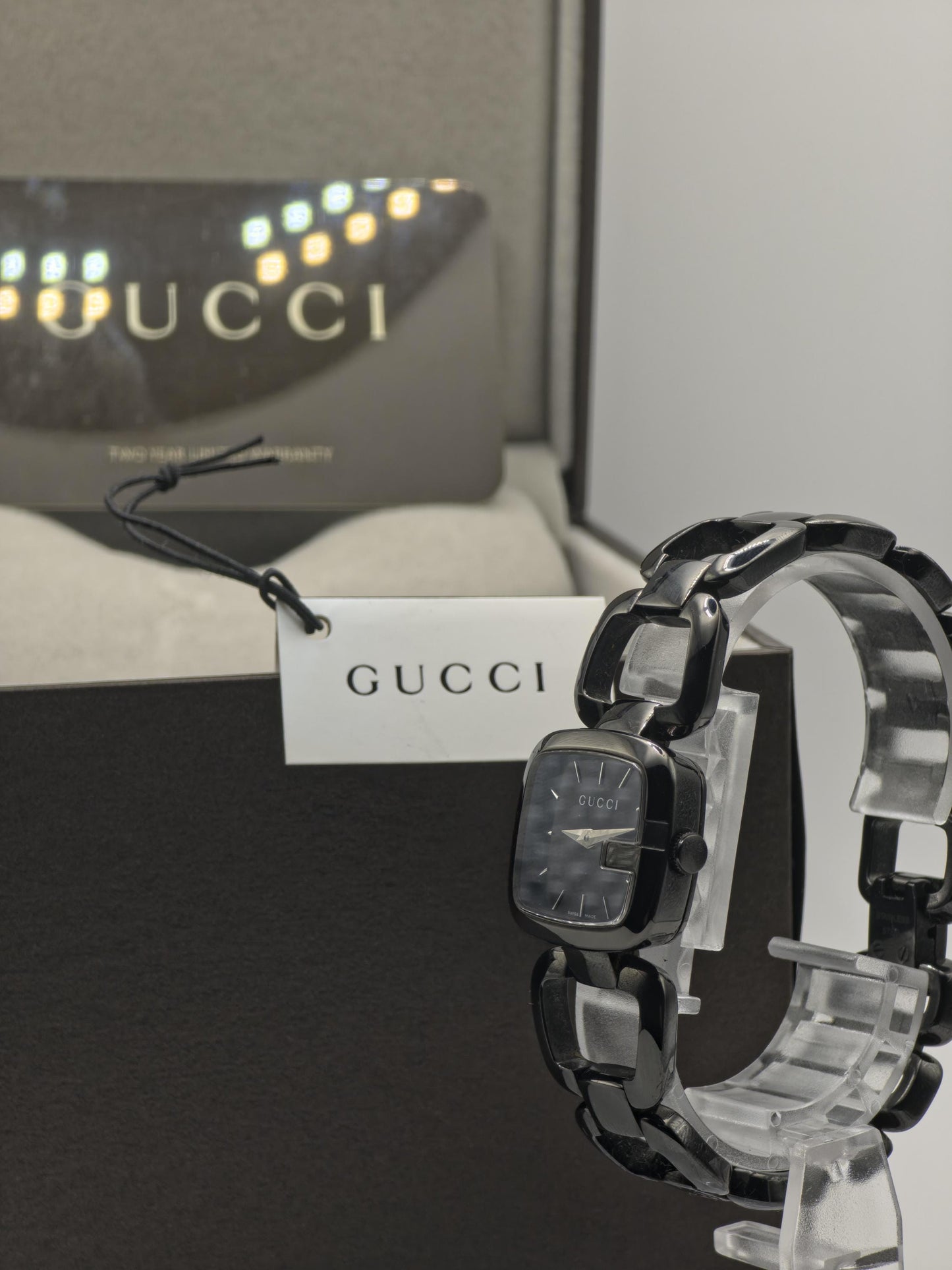 Gucci Women’s Black Dial Stainless Steel Watch Model 125.5 - 109
