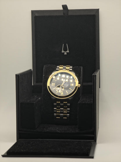 Bulova Men’s Automatic Open Heart Two-Tone Watch 21 Jewels Model 98A168 - 111