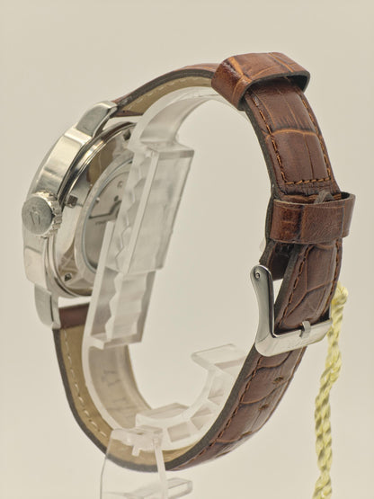 Bulova BVV401 Automatic Men’s Watch 21 Jewels 10 ATM White Dial Brown Leather Strap 49461 | - 31