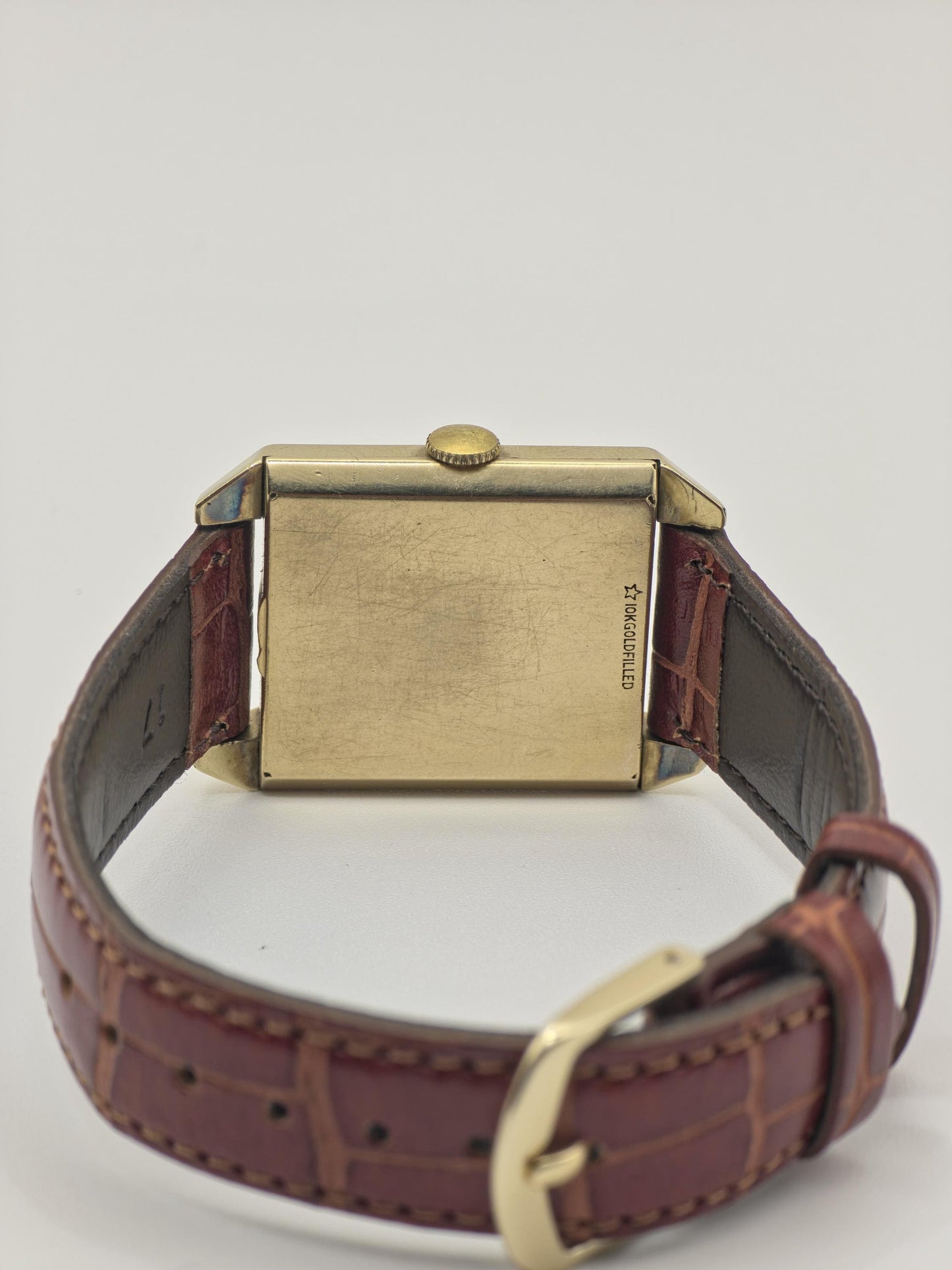 Longines Vintage Unisex Watch 10K Gold Filled Rectangular Case Swiss Made | - 34