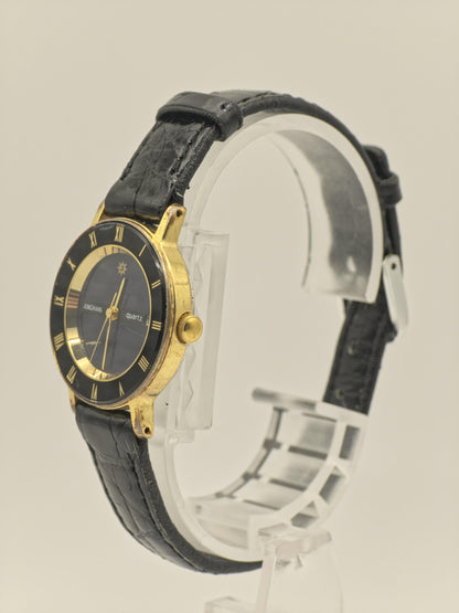 Junghans Women’s Quartz Watch JY401L Ref. 410930 Gold Tone Case Black Dial | - 38