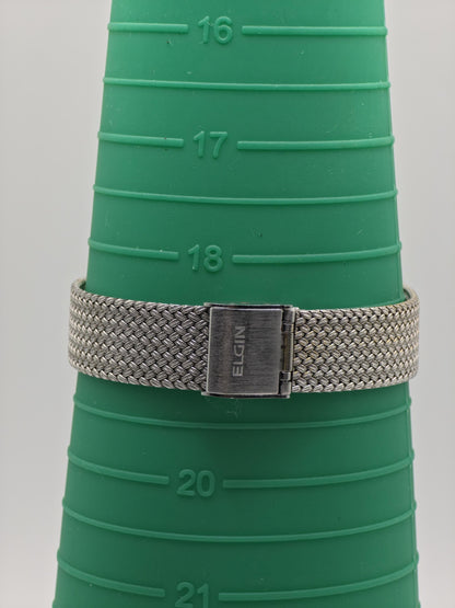 Elgin Quartz Watch Ref. FK276 0095485 Silver Tone Mesh Bracelet Women Unisex | - 39