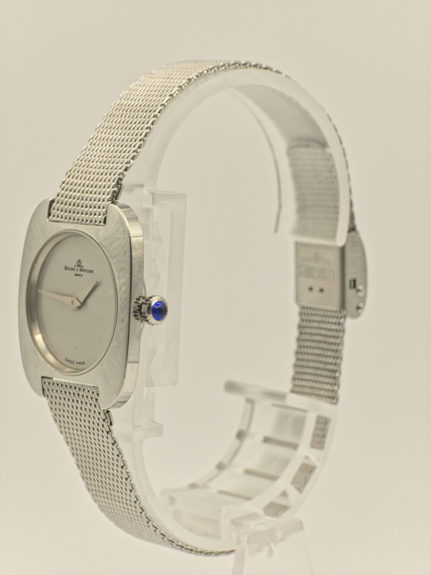 Baume & Mercier Geneve manuel Watch Ref. 670420 Stainless Steel Mesh Bracelet Women Vintage | - 46