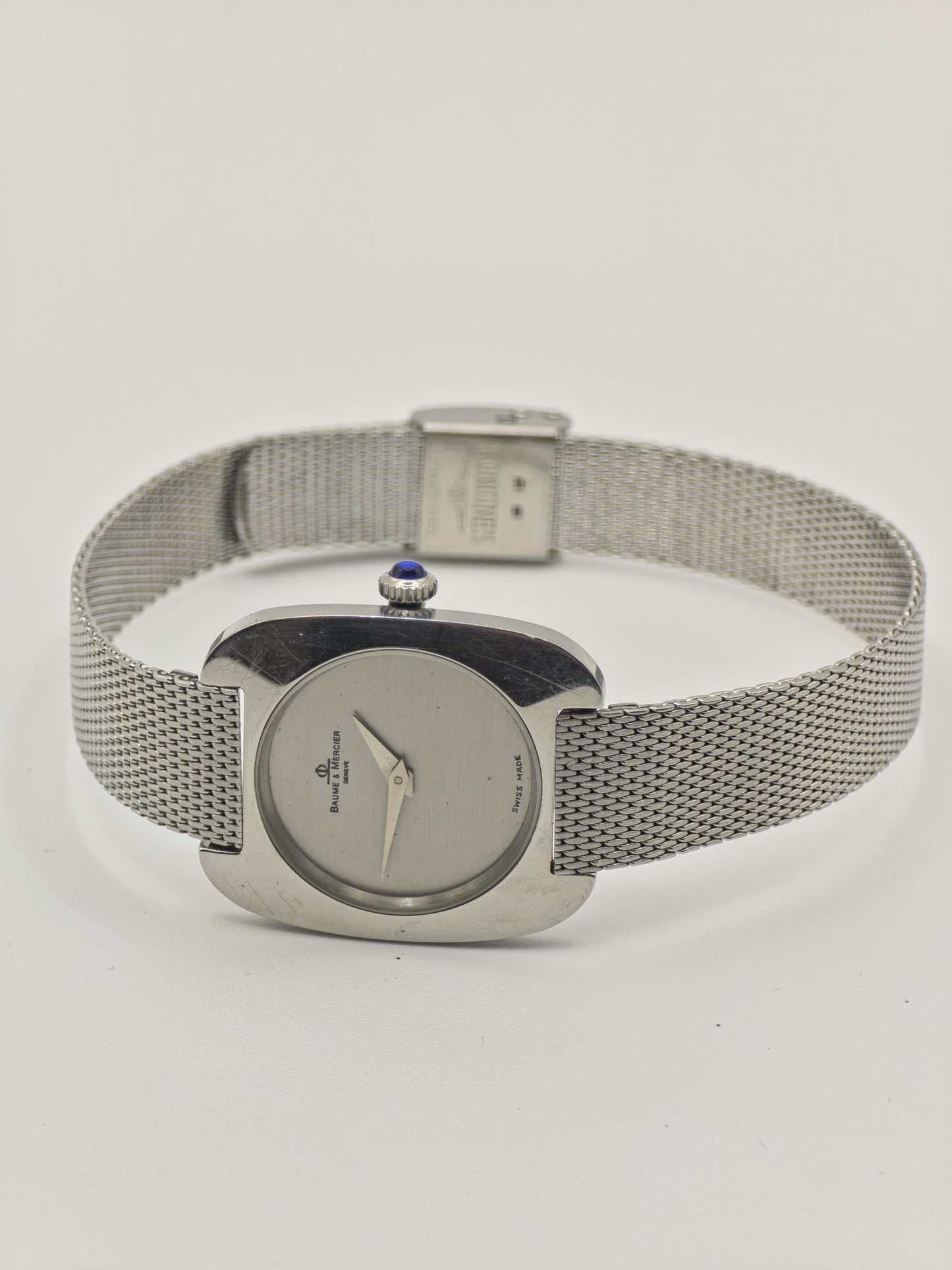 Baume & Mercier Geneve manuel Watch Ref. 670420 Stainless Steel Mesh Bracelet Women Vintage | - 46