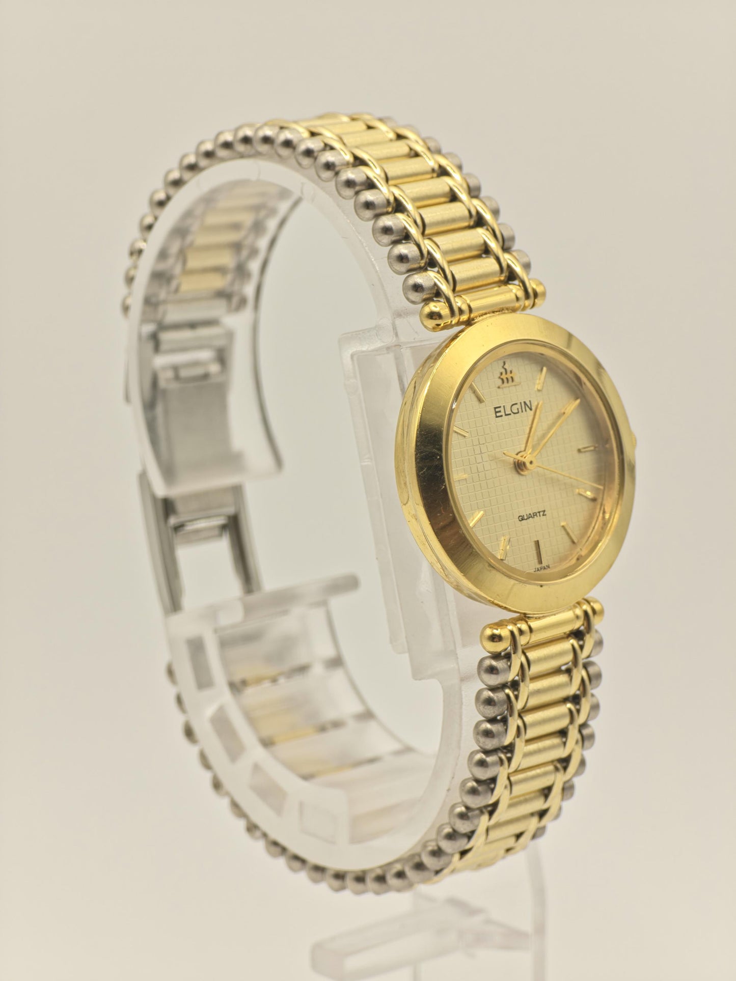 Elgin Quartz Watch Ref. FK238 Two Tone Stainless Steel Bracelet Women Vintage | - 47