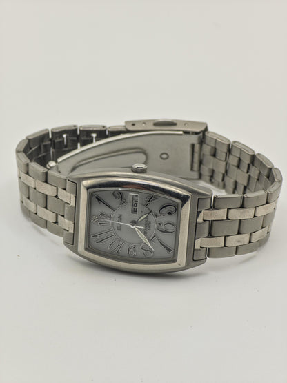 Elgin TitanSolar Solar Quartz Watch Ref. FK1282-C Stainless Steel Bracelet Women Vintage | - 48