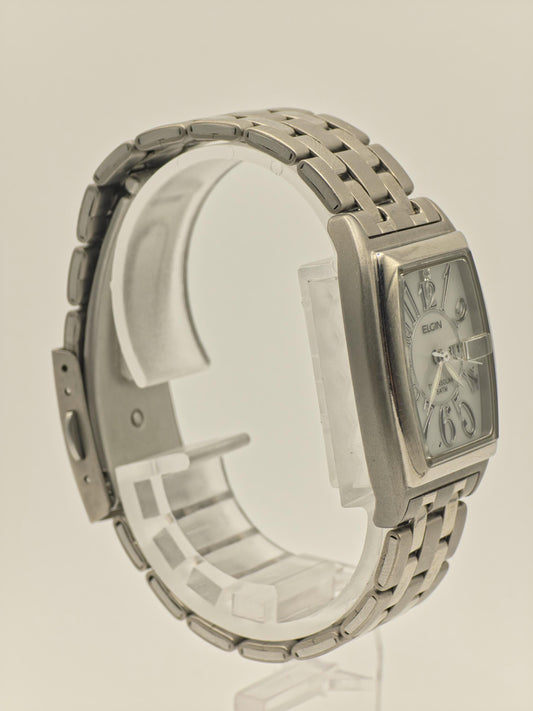 Elgin TitanSolar Solar Quartz Watch Ref. FK1282-C Stainless Steel Bracelet Women Vintage | - 48
