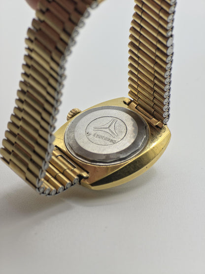 Cyma Navystar Automatic Watch by Synchron Gold Tone Expansion Bracelet Women Vintage | - 54