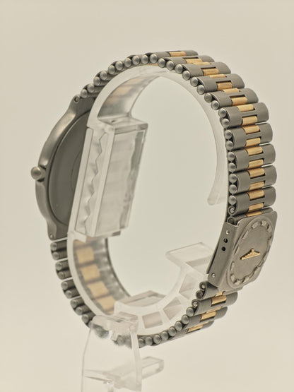 Longines Conquest Titanium Quartz Watch 10ATM Date Two Tone Bracelet Unisex Vintage | - 55