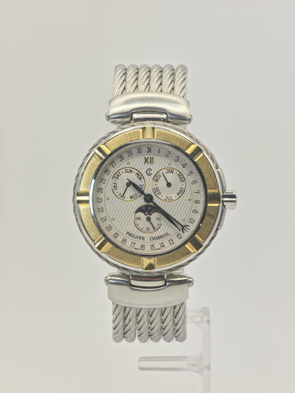 Philippe Charriol Multifunction Quartz Men’s Watch Two Tone Cable Bracelet Box | - 65