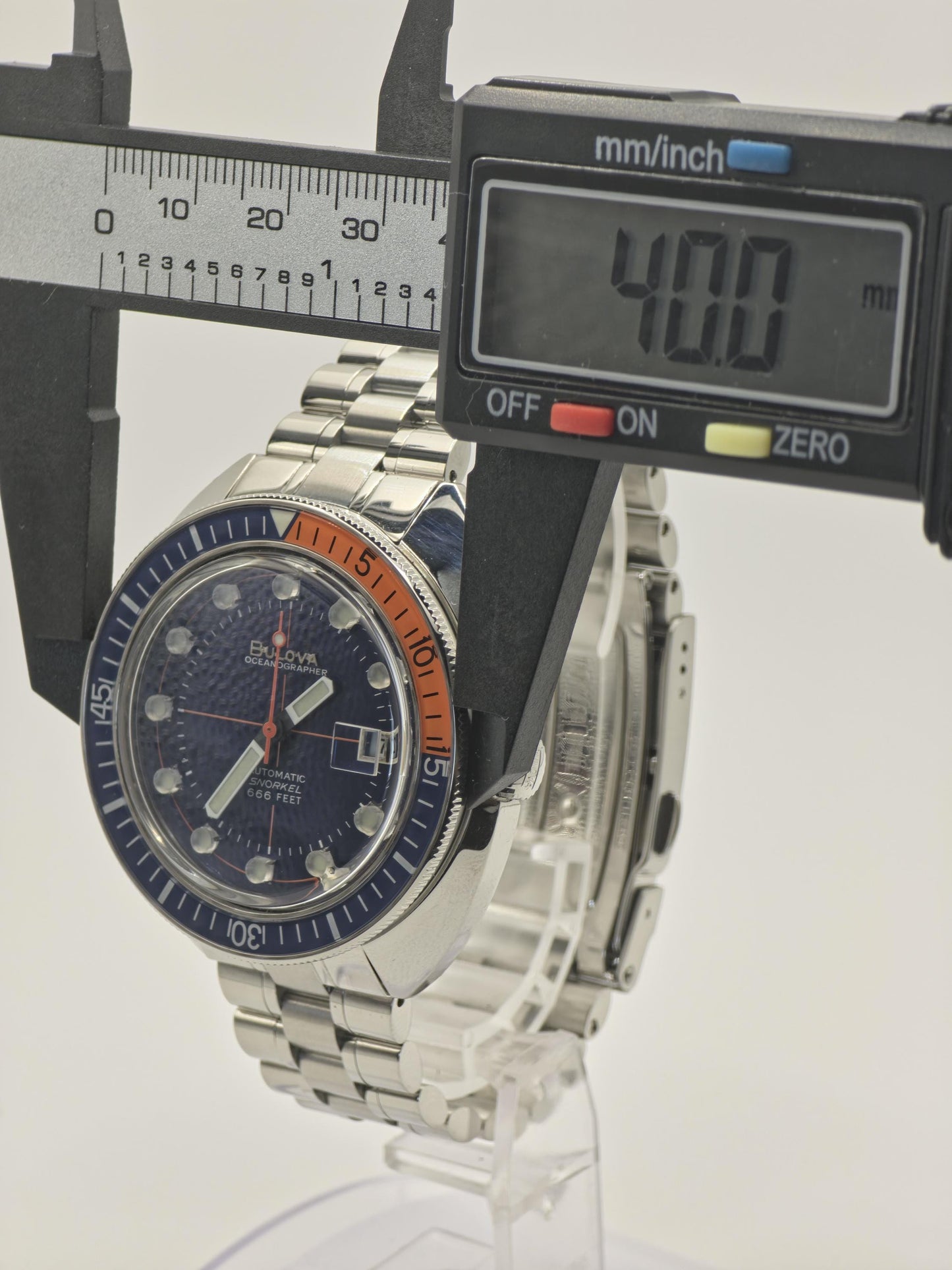Bulova Oceanographer Automatic Snorkel 666 Feet Men's Dive Watch 96B321 Stainless Steel | - 71